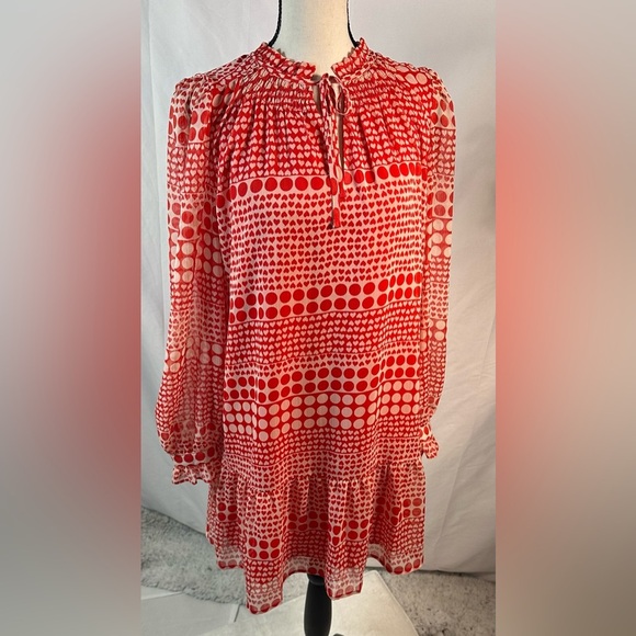 LOFT Red and White Tiered Tie Front Sundress 🌴☀️ - Picture 4 of 11